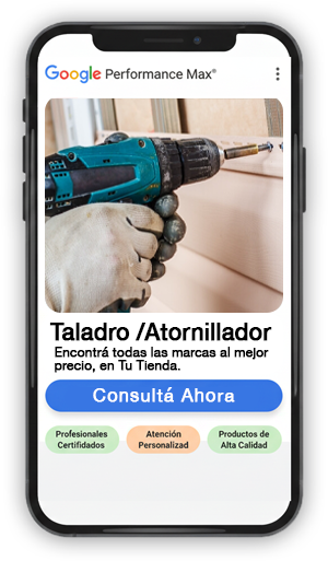 Ejemplo anuncio de Google Pmax vertical.