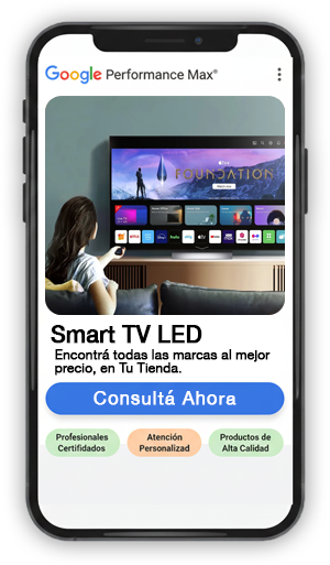 Ejemplo anuncio de Google Pmax vertical.