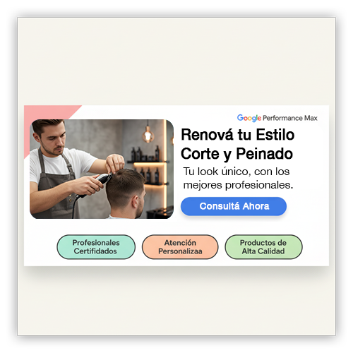 Ejemplo anuncio de Google Pmax horizontal.